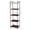 Household Essentials Jamestown 59" 5-Shelf Narrow Bookshelf